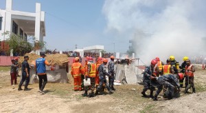 कैलालीको गोदावरीमा भूकम्पीय सुरक्षाका लागि नमुना पूर्वअभ्यास (तस्बिरहरु)