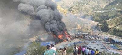 बाजुराकाे बाम्का बजारमा आगलागी