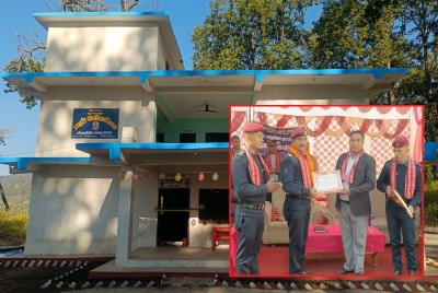 आलिताल  गाउँपालिकाकाे सहयाेगमा बन्याे नयाँ प्रहरी चौकी भवन