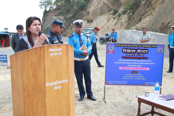 स्याउलेमा मन्त्री खड्काद्वारा रिफ्रेस सेन्टर उद्घाटन,  भनिन्- 'शान्ति सुरक्षामा सबैको साथ आवश्यक'
